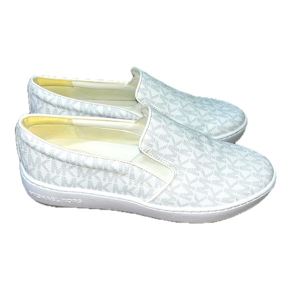 MICHAEL Michael Kors Teddi Signature Logo Slip-On Sneaker,Bright White,Size 6.5M - Picture 5 of 12